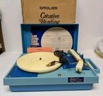 Vtg Record Player Grolier Creative Reading Program Nos With Box 70S Educational. Fixed Price $19.95.