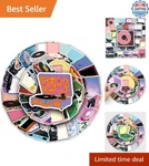 Retro Record Player Stickers For SCRAPBOOKING,50 Pcs Vintage Vinyl Dec.... Fixed Price $6.99.