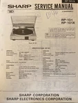 Sharp RP-101X Turntable Original Service Manual. Fixed Price $24.94.