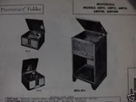 Motorola 68F11,68F12,68F14, 68F14B Phonograph Photofact. Fixed Price $6.00.