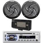 Pyle Usb Marine Bluetooth Cd Radio, Cover, 2X 5.25" 180W Black Boat Speaker. Fixed Price $147.99.