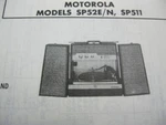 Motorola SP52E, SP52N, & SP511 Phonograph Photofact. Fixed Price $6.50.
