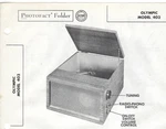 1956 Olympic 403 Record Player Photofact Manual Phono Amplifier Changer Radio. Fixed Price $11.04.