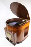 Vintage Old Restored Emerson Ingraham Cabinet Art Deco Antique Phonograph Radio. Fixed Price $3995.00.