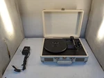 Heyday White Suitcase Record Player HTT45 Bt In/out, Aux In, Phono. Fixed Price $54.99.