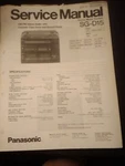 Panasonic SG-D15 Service Manual Am/fm Stereo Cassette Music System Original. Fixed Price $19.99.