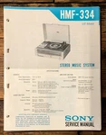 Sony HMF-334 Stereo Service Manual *original*. Fixed Price $14.97.
