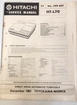 Hitachi HT-L70 Record Player / Turntable Service Manual *original*. Fixed Price $19.75.