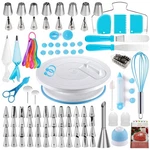 137PCS Cake Decorating Kit W/ Turntable, Piping Tips, Bags - Pro. Fixed Price $43.05.