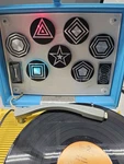 Arvin Solid State Psychedelic Blue & Yellow Phonograph Record Player (read Desc). Fixed Price $130.00.