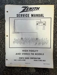 Zenith Service Manual HF14 High Fidelity And Stereo Fm Models PART#923-432. Fixed Price $10.00.