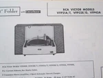 Rca VFP21A, VFP21T, VFP32E, VFP32G, VFP43A Phonograph - Record Player Photofact. Fixed Price $6.50.