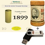Brown Wax Cylinder 1899 'hits' Popular Recordings Antique Edison Box. Fixed Price $18.77.
