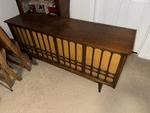 Mid Century Sears Silverstone Record Player/am/fm Radio Console. Fixed Price $500.00.