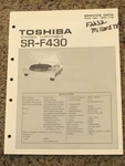 Toshiba SR-F430 Stereo Turntable Original Service Repair Manual. Fixed Price $31.94.