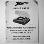 Zenith Model MC9030 Direct Drive Turntable Service Manual - 1980 New Nos. Fixed Price $9.45.