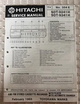 FEB/83 Hitachi SDT-9241 SDT-9341H Am/fm Cassette Recorder Service Manual. Fixed Price $20.00.