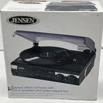 Jensen JTA-230 3-SPEED Stereo Turntable With Built-in Speakers Box New. Fixed Price $55.00.