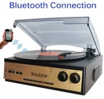 Boytone BT-13G 3-SPEED Stereo Turntable Bluetooth Belt Drive Am/fm Radio Aux Rca. Fixed Price $48.87.