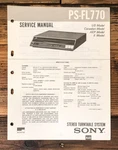 Sony PS-FL770 Record Player / Turntable Service Manual *original*. Fixed Price $24.97.