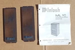 Pair Mcintosh ML-1C Inner Grill Covers + Service Manual. Fixed Price $99.00.