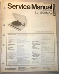 Original Technics SL-1800MK2 -28 Page Service Manual W/ Schematics Not Copy. Fixed Price $39.99.