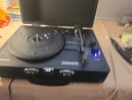 Magnavox Stereo Suitcase Turntable System W/rgb Changing Lights Bluetooth. Fixed Price $45.99.