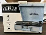 Victrola Journey Suitcase Record Player - Light Denim Blue. Fixed Price $42.99.