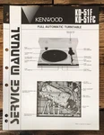 Kenwood KD-51FC Record Player / Turntable Service Manual *original*. Fixed Price $14.97.