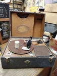 Vtg Antique Sonora Hand Crank Record Player Portable Victrola Phonograph 15"X12". Fixed Price $149.95.