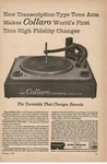 1957 Collaro Model TC-540 Continental Turntable Record Changer Player Vintage Ad. Fixed Price $13.95.