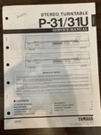 Yamaha P-31U P31U Turntable Service Manual **original**. Fixed Price $19.89.