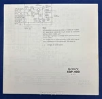 Original Sony SQP-400 Service Schematic. Fixed Price $14.95.