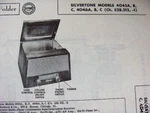 Silvertone 4045A, 4045B, 4045C, 4046A, 4046B, & 4046C Phonograph Photofact. Fixed Price $5.00.