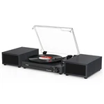 Portable Vinyl Record Player Bluetooth 3 Speed Usb Rca Turntable Black Speakers. Fixed Price $209.99.