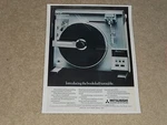 Mitsubishi LT-5V Vertical Turntable Ad, 1980, Article, Page, Very Rare!. Fixed Price $9.99.