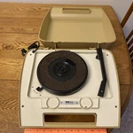 Vintage Montgomery Ward Airline Electric Portable Record Player Turntable. Fixed Price $20.00.
