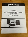 Sanyo Spt 1100 Stereo Phonograph Service Manual Oem Vintage Repair Diagrams. Fixed Price $24.99.