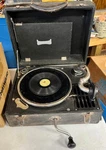 Antique Phonola Hand Crank Portable Record Player Very Nice, Works! See Video. Fixed Price $279.00.