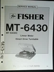 Fisher MT-6430C Turntable Service Manual. Fixed Price $24.99.