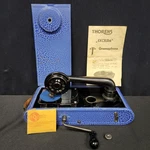 The Thorens Excelda Portable Gramophone Player Blue W/manual & Extra Needles. Fixed Price $369.99.