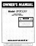 Marantz TT530 Turntable Owners Instruction Manual. Fixed Price $22.24.