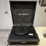 Victrola Black Portable Turntable Record Player Aux In Stereo Rca Output. Fixed Price $37.04.