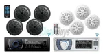 Pyle Bluetooth Marine Receiver Stereo & Kit 4 6.5 Waterproof Speakers. Fixed Price $85.99.