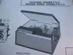 Sylvania 713-2, 45P21,45P22, 45P25, 45P26 Phonograph Photofact. Fixed Price $5.50.