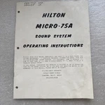 Hilton Micro 75A Sound System Turntable Operating Instructions Original. Fixed Price $9.99.