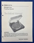 Original Harman Kardon Rabco ST-8 Turntable Technical Service Manual. Fixed Price $29.95.