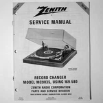 Zenith Model MC9035 Record Changer Turntable Service Manual - 1980 New Nos. Fixed Price $9.45.
