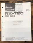 Pioneer RX-520 RX-720 Receiver Service Manual *original*. Fixed Price $14.97.