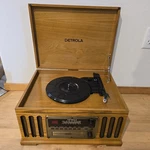 Detrola KM837 Stereo Record Player Phono Cassette Cd Am Fm Radio Tested Works. Fixed Price $89.99.